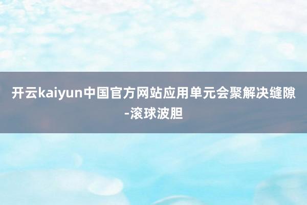 开云kaiyun中国官方网站应用单元会聚解决缝隙-滚球波胆